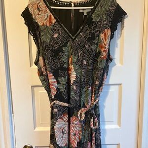 Daniel Rainn Black and Pink Floral Dress